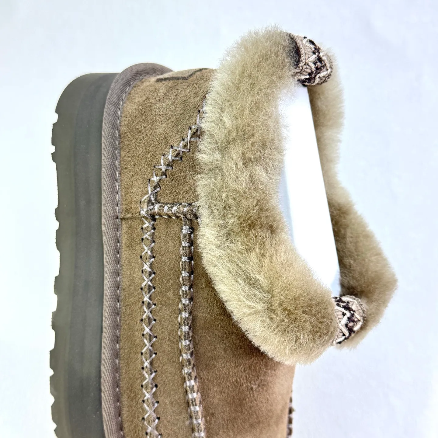 Local 💰600 Thick-soled Alpine Series# Hand-stitched design High mercerized cow suede➕Fur integrated lining Size 35 36 37 38 39 40
